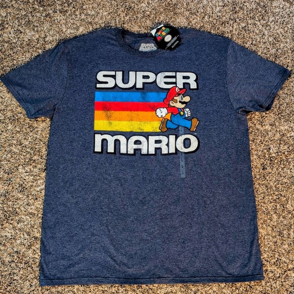 Super Mario™ Rainbow Stripes T-Shirt with original tag
